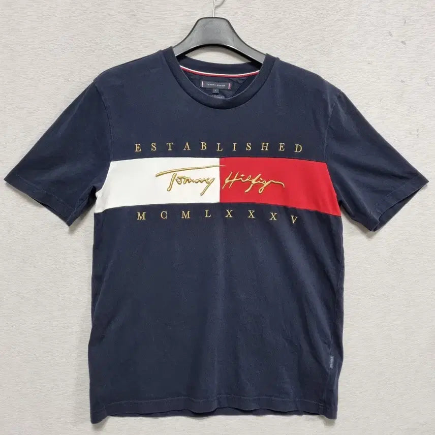 [BUNJANG] Tommy Hilfiger Embroidered T-shirt (Navy) Men&