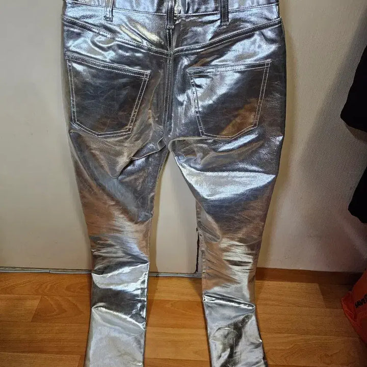 [BUNJANG] Celine Metallic Silver Skinny Stretch Denim Pants / 26) 셀린느 CELINE 메탈릭 실버 스키니 스트레치 데님 팬츠