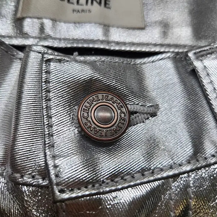 [BUNJANG] Celine Metallic Silver Skinny Stretch Denim Pants / 26) 셀린느 CELINE 메탈릭 실버 스키니 스트레치 데님 팬츠