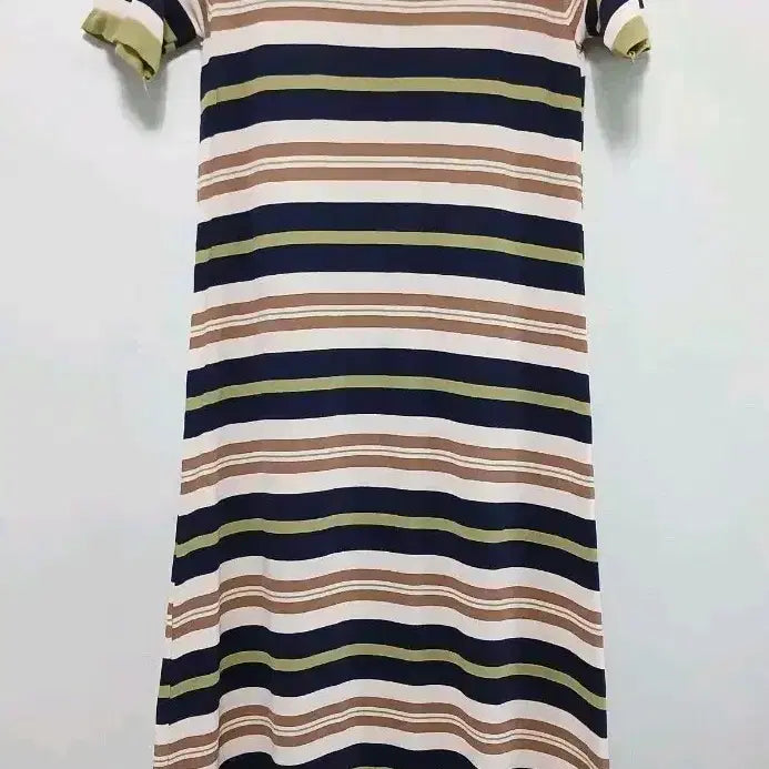 [BUNJANG] NAIN Striped Short Sleeve Long Dress / NAIN 스트라이프 반팔 롱 원피스