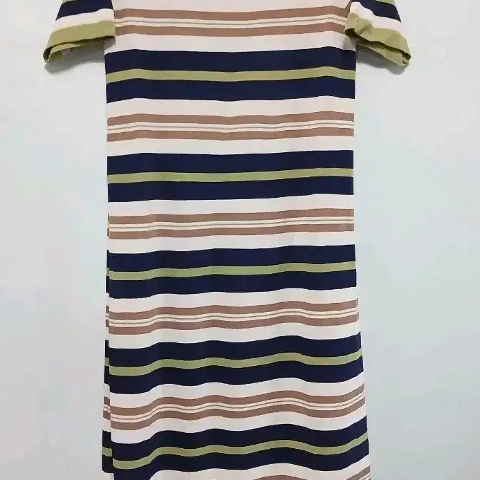 [BUNJANG] NAIN Striped Short Sleeve Long Dress / NAIN 스트라이프 반팔 롱 원피스