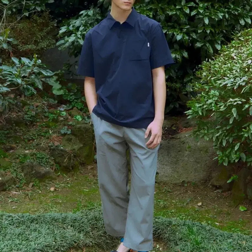 [BUNJANG] Polham Alaska Cropped Wide Banding Pants (Navy, Khaki) / 폴햄 알래스카 크롭 와이드 밴딩 팬츠 2개 네이비, 카키
