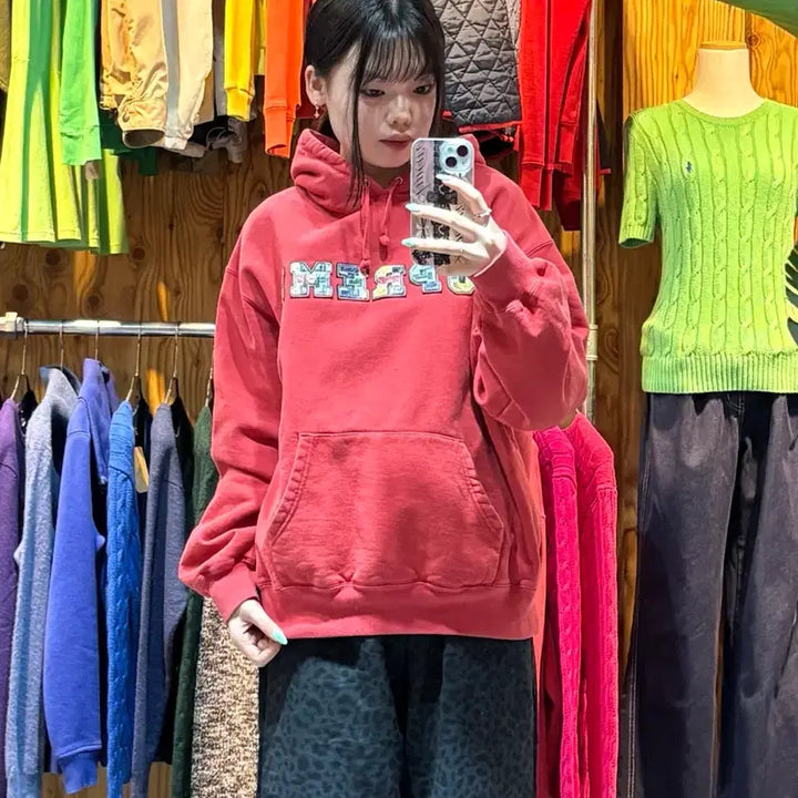[BUNJANG] Supreme Color Spelling Patch Washed Red Hoodie / S SUPREME 슈프림 컬러 스펠링 패치 워싱 레드 후드티