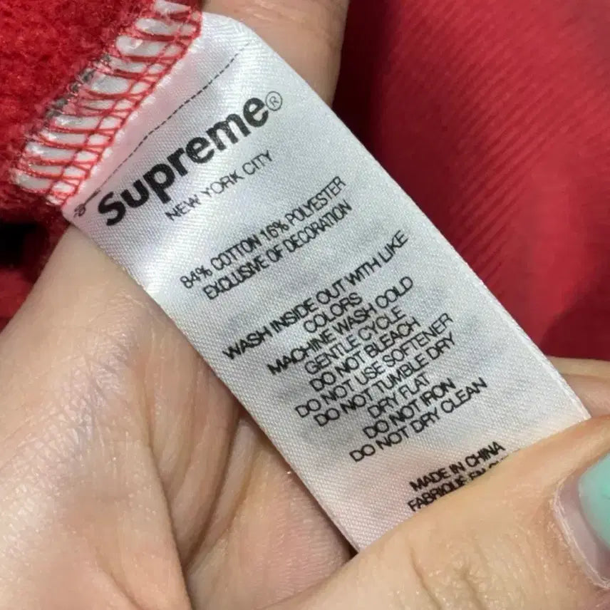 [BUNJANG] Supreme Color Spelling Patch Washed Red Hoodie / S SUPREME 슈프림 컬러 스펠링 패치 워싱 레드 후드티