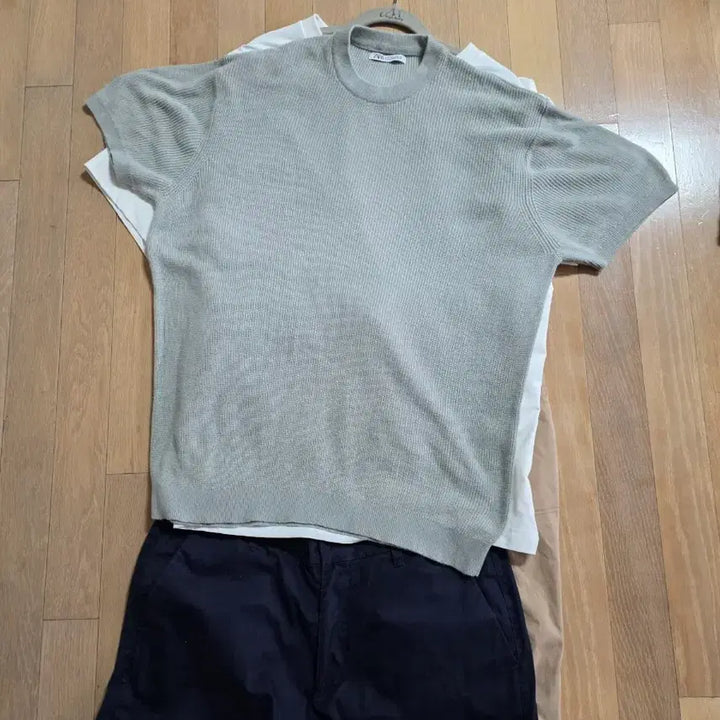 [BUNJANG] ZARA Knit T-Shirt Gray (S) / 자라 ZARA 반팔 니트 티셔츠 그레이 s 가슴반품 53