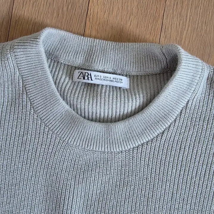 [BUNJANG] ZARA Knit T-Shirt Gray (S) / 자라 ZARA 반팔 니트 티셔츠 그레이 s 가슴반품 53