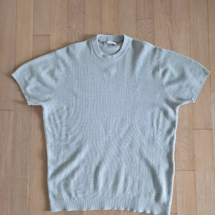 [BUNJANG] ZARA Knit T-Shirt Gray (S) / 자라 ZARA 반팔 니트 티셔츠 그레이 s 가슴반품 53