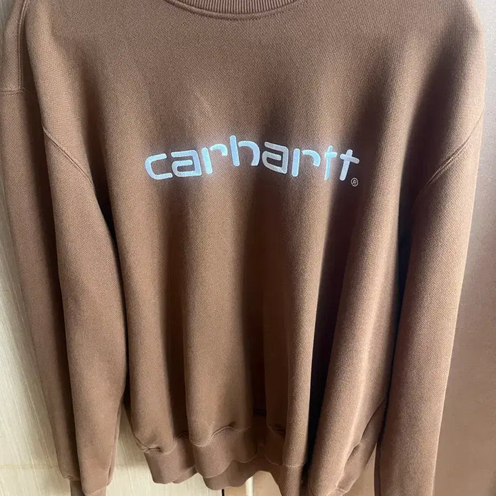 [BUNJANG] Carhartt Brown Logo Sweatshirt / 칼하트 브라운 맨투맨