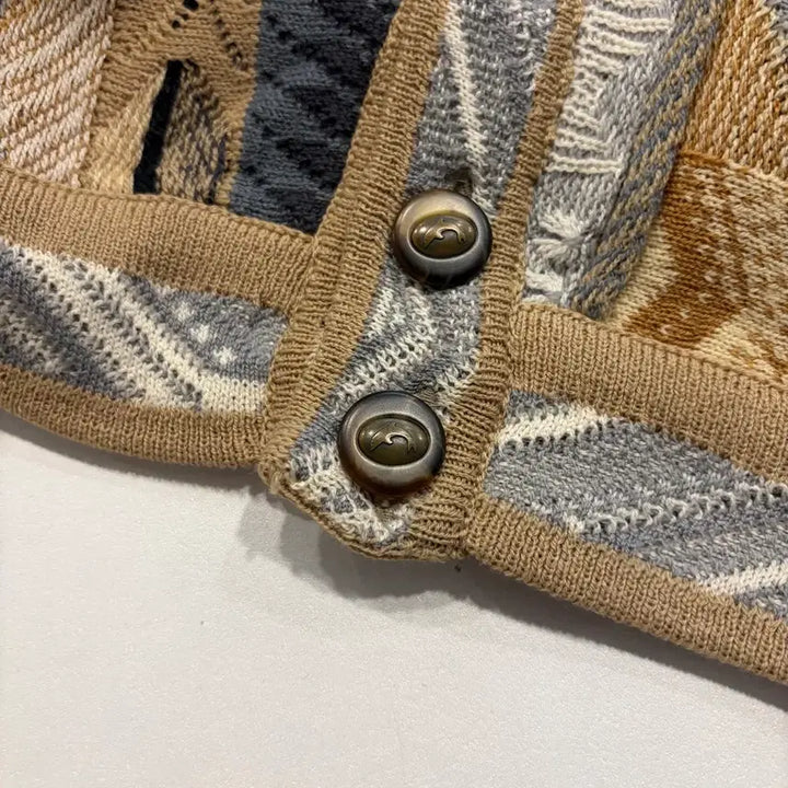 [BUNJANG] CARLO ALBERTO Gold Pattern Cardigan / [S] CARLO ALBERTO 쿠지맛 골드 패턴 가디건