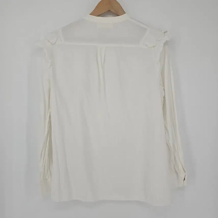 [BUNJANG] Romistory White Frill Blouse / 로미스토리 화이트 프릴 블라우스