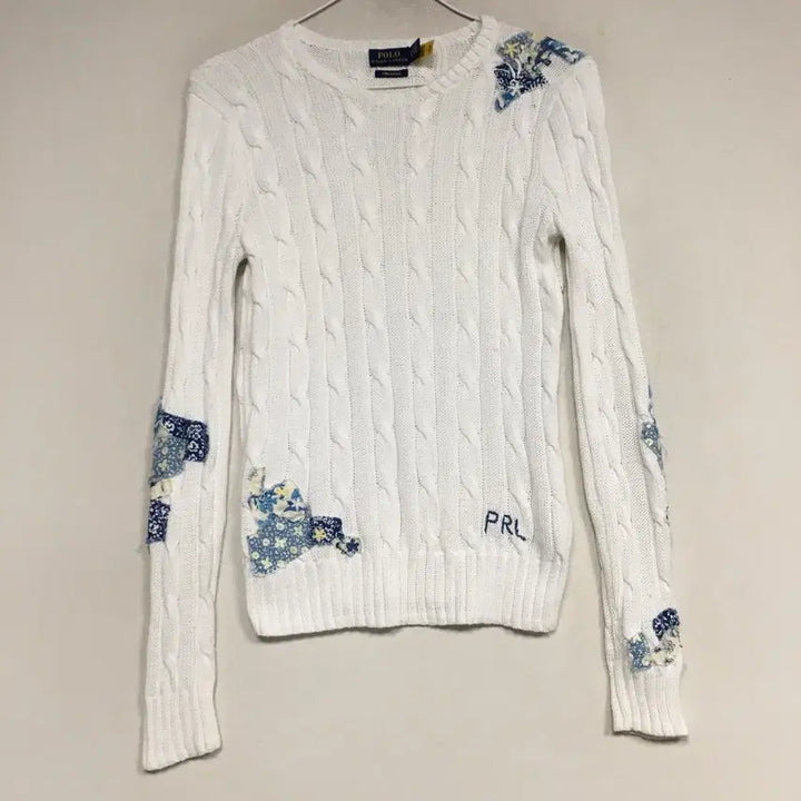 [BUNJANG] Ralph Lauren Polo Patchwork Cable Knit Sweater / 랄프로렌폴로 여성 패치워크 케이블 니트 xs