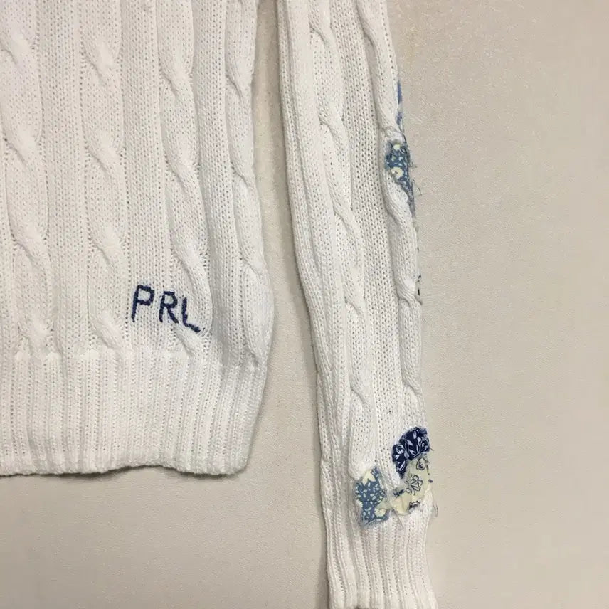 [BUNJANG] Ralph Lauren Polo Patchwork Cable Knit Sweater / 랄프로렌폴로 여성 패치워크 케이블 니트 xs