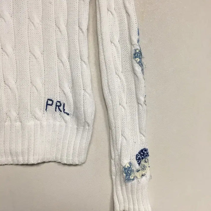 [BUNJANG] Ralph Lauren Polo Patchwork Cable Knit Sweater / 랄프로렌폴로 여성 패치워크 케이블 니트 xs
