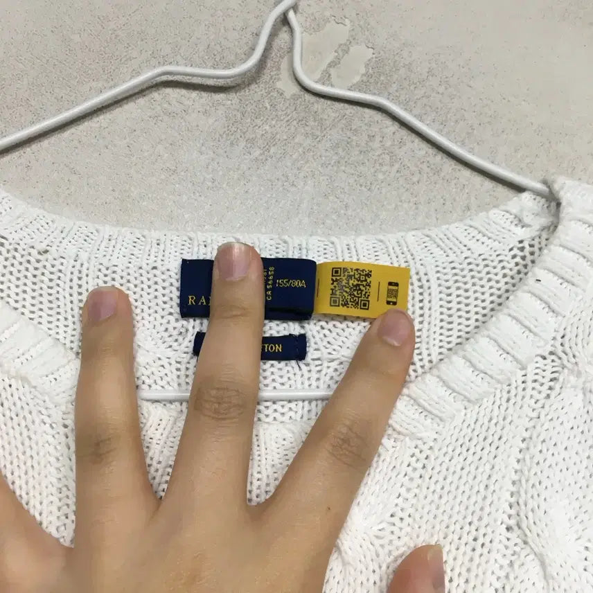 [BUNJANG] Ralph Lauren Polo Patchwork Cable Knit Sweater / 랄프로렌폴로 여성 패치워크 케이블 니트 xs