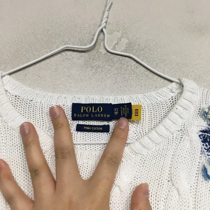 [BUNJANG] Ralph Lauren Polo Patchwork Cable Knit Sweater / 랄프로렌폴로 여성 패치워크 케이블 니트 xs