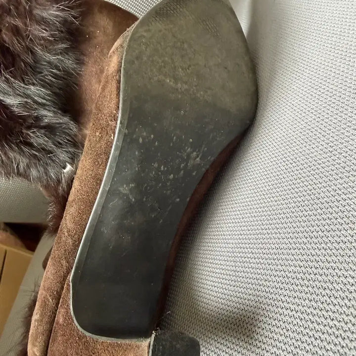 [BUNJANG] Cameo Brand Suede Fur Boots / 스웨이드 퍼 부츠 브라운 카메오브랜드
