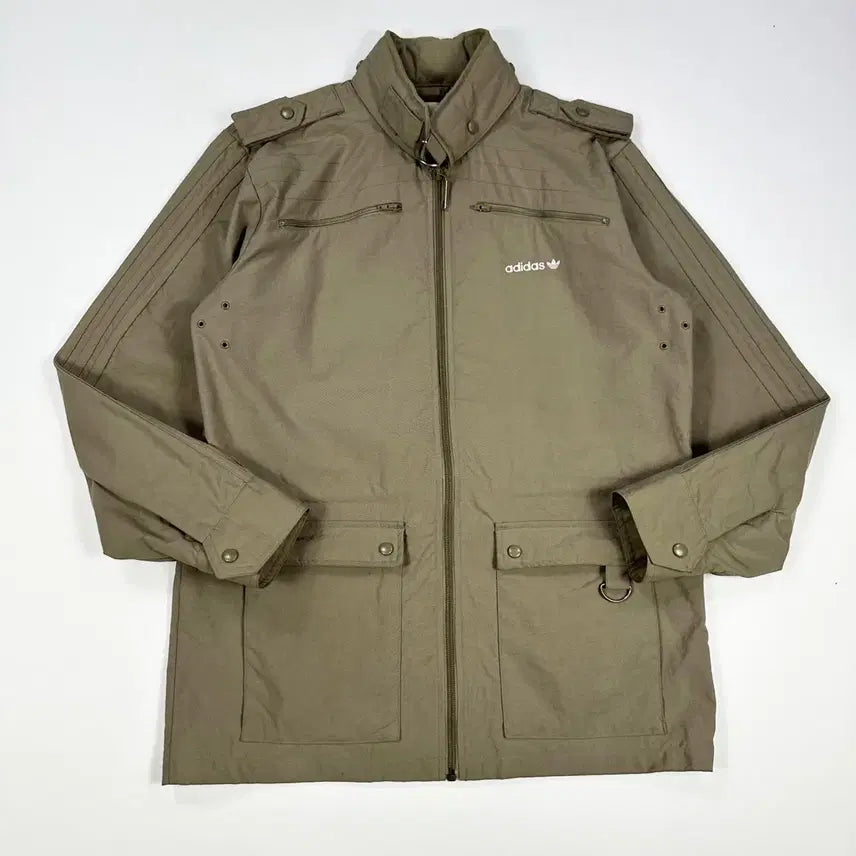 [BUNJANG] Adidas Old School M65 Windbreaker Jacket / (M) 아디다스 올드스쿨 m65 바람막이 자켓 베이지