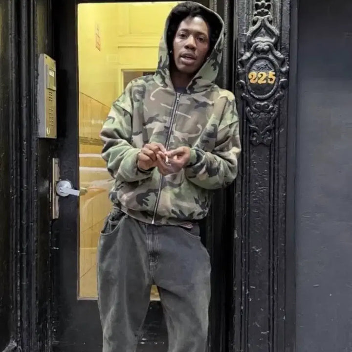 [BUNJANG] Zicmade Camo Zip Hoodie / Zicmade camo zip hoodie