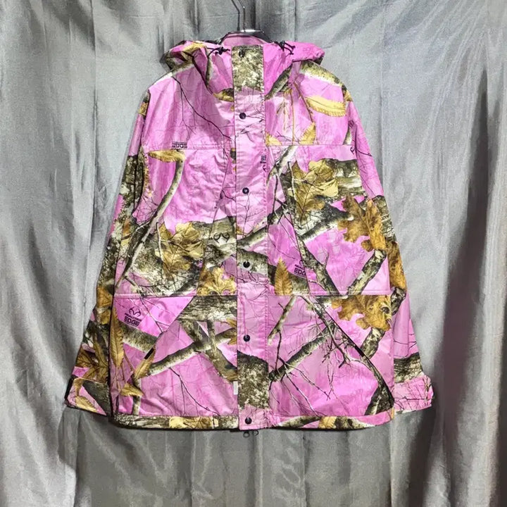 [BUNJANG] S Fetch Patch Sunday Real Tree Pink Nylon Hooded Jacket / S Fetch 패치선데이 리얼트리 핑크 나일론 후드 자켓