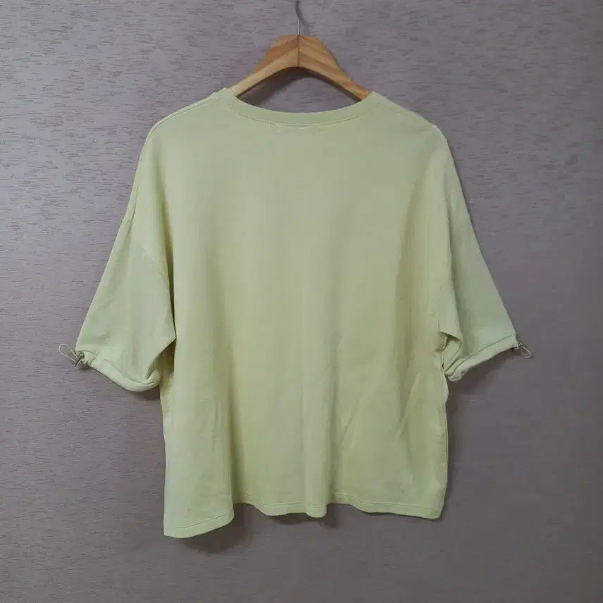 [BUNJANG] Bonny Sparks Linen Blend Colorblock T-shirt / B4-28/보니스팍스 소매스트링 마 배색 티셔츠