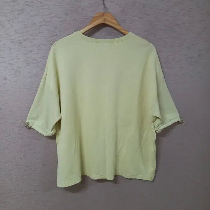 [BUNJANG] Bonny Sparks Linen Blend Colorblock T-shirt / B4-28/보니스팍스 소매스트링 마 배색 티셔츠