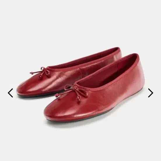 [BUNJANG] Zara Leather Ballerina Flats Red / 자라 레더 발레리나 플랫 36사이즈 레드색상