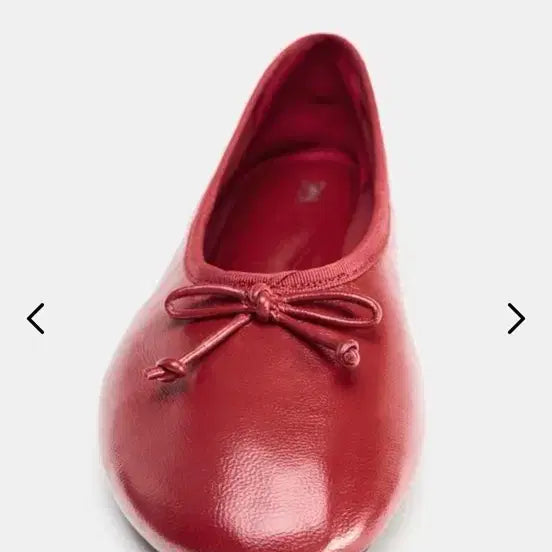 [BUNJANG] Zara Leather Ballerina Flats Red / 자라 레더 발레리나 플랫 36사이즈 레드색상
