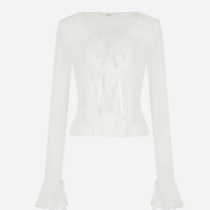 [BUNJANG] Roar Aori Ruffle Lace Cardigan / [미착용] 아옳이 로아르 러플 레이스 가디건