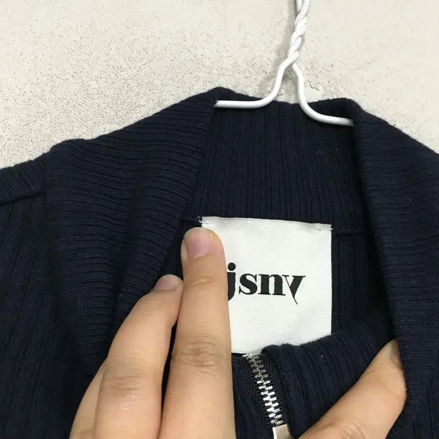 [BUNJANG] Jill Stuart Ribbed Knit Zip-Up 85 / 23 질스튜어트 골지 니트 집업 85