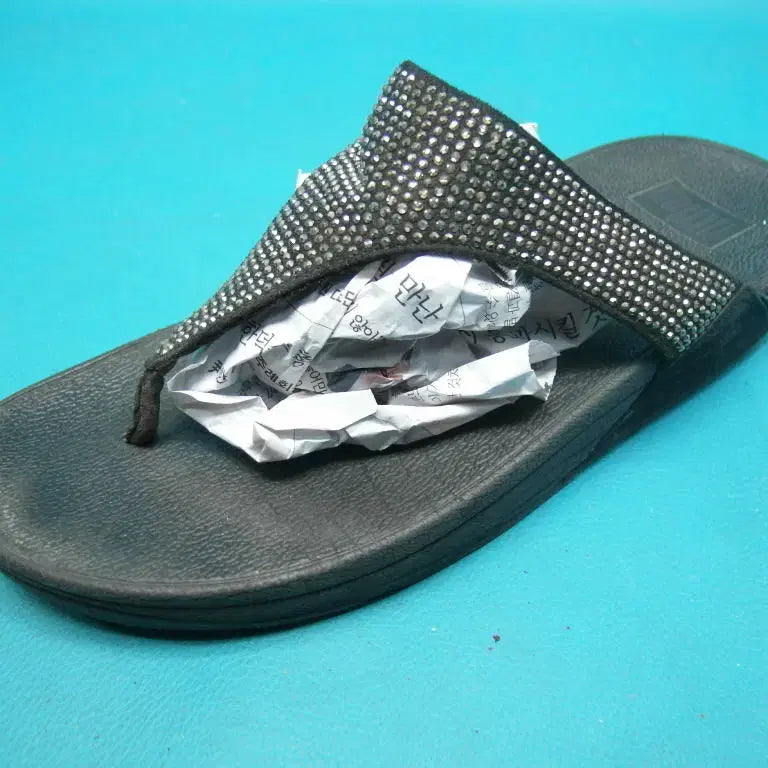 [BUNJANG] Fitflop Crystal Lulu Thong Sandals / 240/245/pu6-500/핏플랍 크리스탈 루루 쪼리 샌들/구제특별시