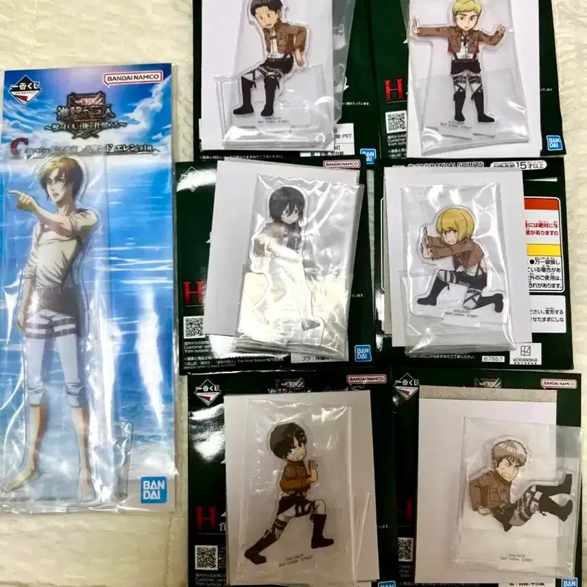 [BUNJANG] Attack on Titan Beast Titan Acrylic Set / 진격의 거인 제일복권 (짐승거인은 내가~) 아크릴 모음7종