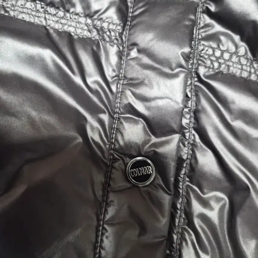 [BUNJANG] Colmar Black Glossy Hooded Padded Jumper / 콜마르 블랙 광택 후드 패딩 점퍼