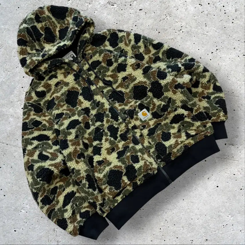 [BUNJANG] Carhartt Active Liner Camo Fleece Hooded Zip-Up Jacket / [XL] 칼하트 액티브 라이너 카모 플리스 후드 집업