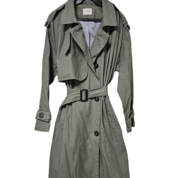 [BUNJANG] Scent by London Belted Long Coat Jacket / 센트바이런던 정품 여자 춘추용 벨티드 여성 롱코트자켓 프리