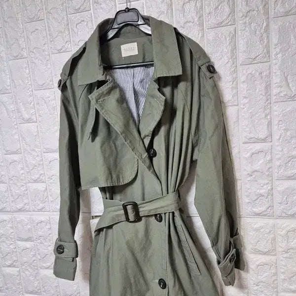 [BUNJANG] Scent by London Belted Long Coat Jacket / 센트바이런던 정품 여자 춘추용 벨티드 여성 롱코트자켓 프리