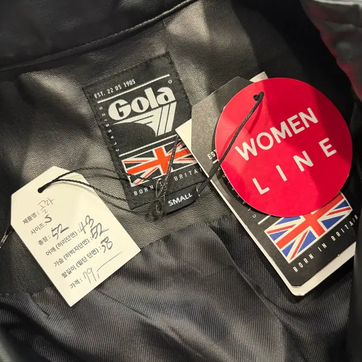 [BUNJANG] Gola Black/Ivory Leather Jacket / [S] 골라 Gola 블랙/아이보리 배색 가죽 자켓 새상품
