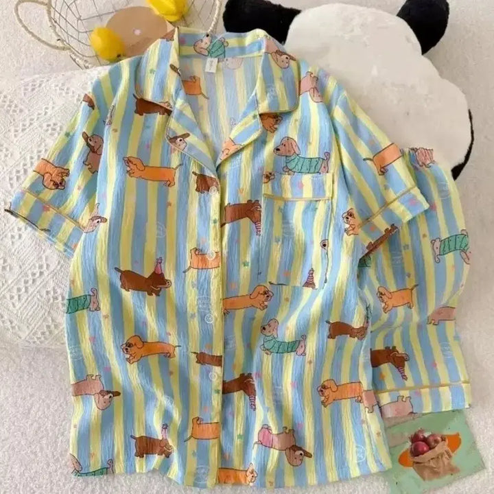 [SOLD OUT] 스트라이프 퍼피 잠옷세트