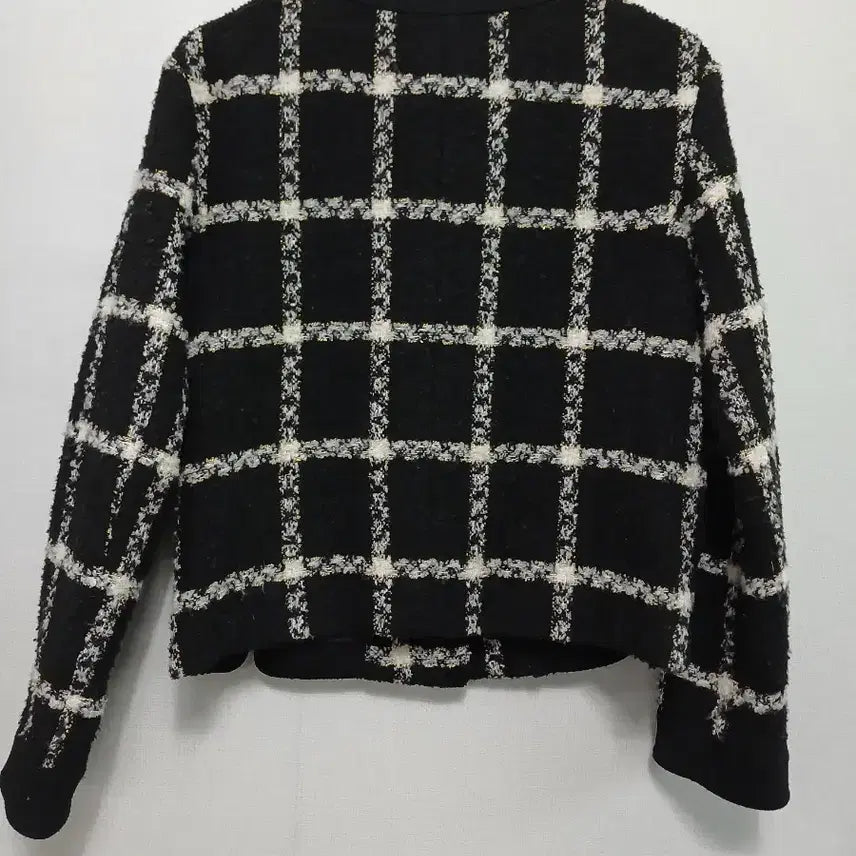 [BUNJANG] Roem Tweed Jacket / Roem 로엠 블랙 화이트 체크 트위드 자켓