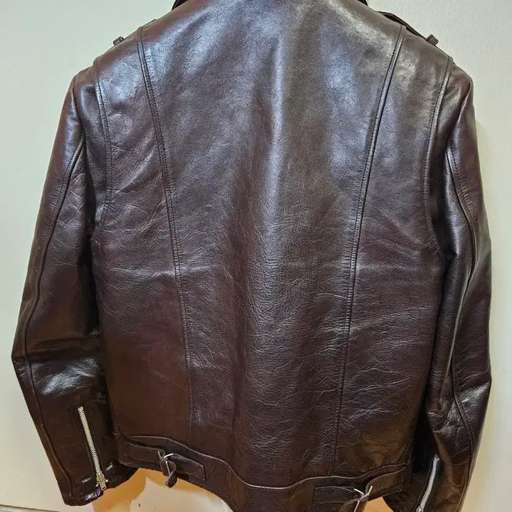 [BUNJANG] D.P.A.F Johnny Horsehide Leather Double Rider Jacket / 95 M) 디아프바인 죠니 홀스하이드 말가죽 더블라이더 레더 자켓