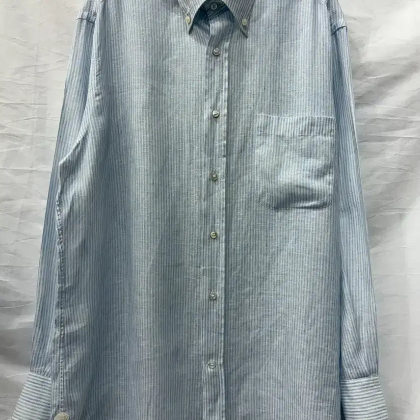 [BUNJANG] Loro Piana Linen Stripe Shirt / 로로피아나 린넨 스트라이프 셔츠105사이즈(정품)