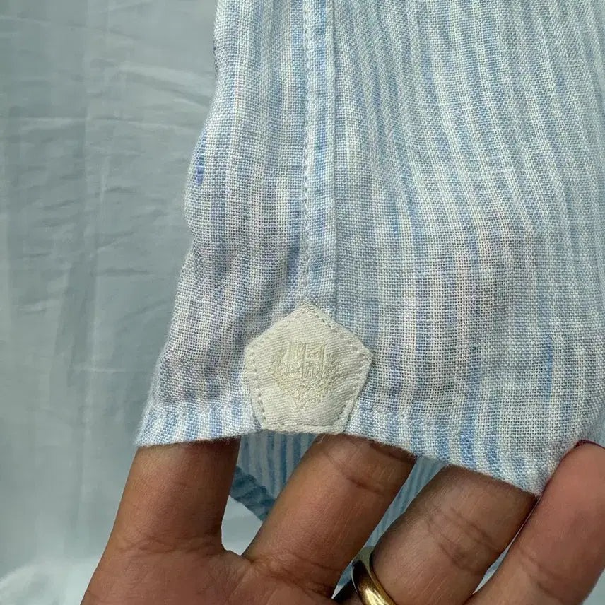 [BUNJANG] Loro Piana Linen Stripe Shirt / 로로피아나 린넨 스트라이프 셔츠105사이즈(정품)