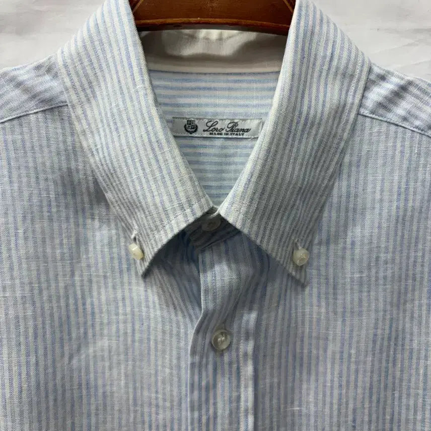 [BUNJANG] Loro Piana Linen Stripe Shirt / 로로피아나 린넨 스트라이프 셔츠105사이즈(정품)