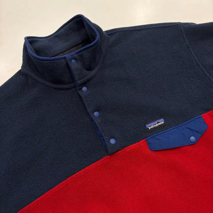 [BUNJANG] Patagonia Synchilla Fleece Pullover Navy/Red / [XL] 파타고니아 신칠라 플리스 풀오버 네이비/레드 후리스