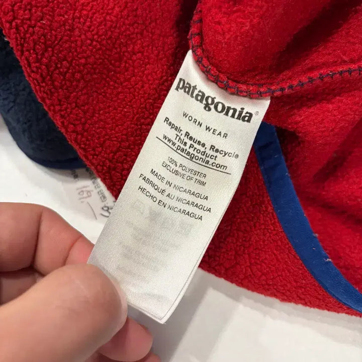 [BUNJANG] Patagonia Synchilla Fleece Pullover Navy/Red / [XL] 파타고니아 신칠라 플리스 풀오버 네이비/레드 후리스