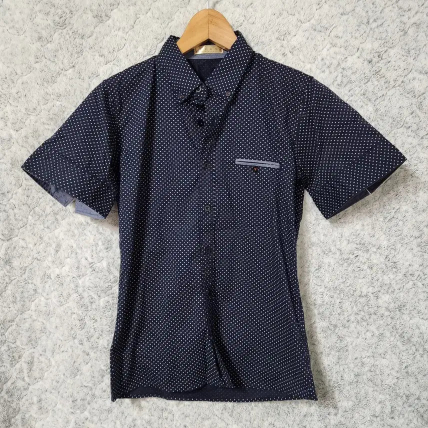 [BUNJANG] 405A EVAN Slim Dot Shirt / 405A [M] EVAN 남성 슬림 도트 남방 셔츠