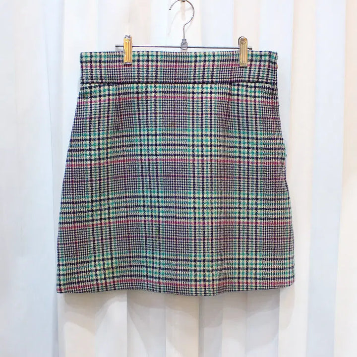 [SOLD OUT] 28인치 산드로 체크패턴 A라인 스커트 b901