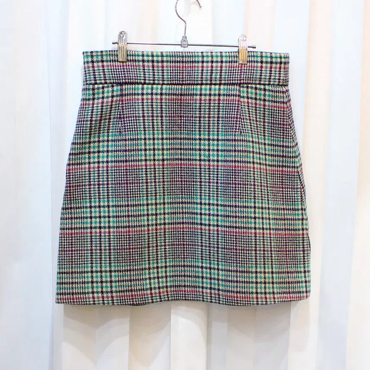 [SOLD OUT] 28인치 산드로 체크패턴 A라인 스커트 b901
