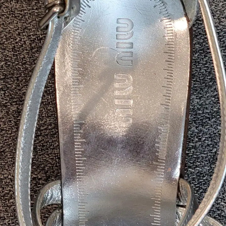 [BUNJANG] Miu Miu Silver Sandals (230) / 미우미우  샌들 230