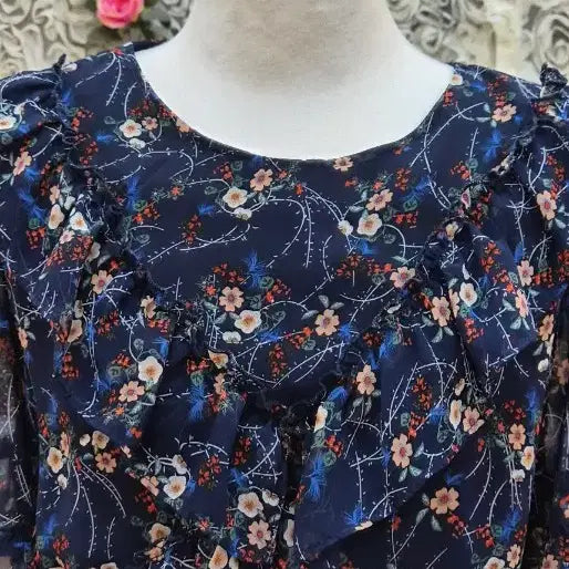[BUNJANG] PLASTIC ISLAND Silk Chiffon Long Dress / PLASTIC ISLAND 플라스틱아일랜드 실크 쉬폰 롱원피스 (55)