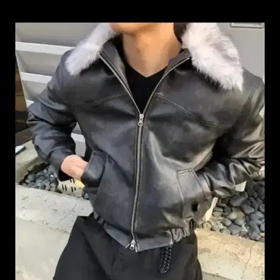 [BUNJANG] U-MENT Real Raccoon Fur 6oz Black Mouton / 정가11 반택포)새상품) 유먼트 라쿤퍼 리얼 무스탕 6온스 블랙